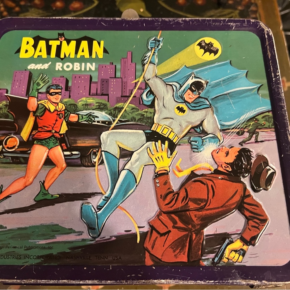 1966 Batman and Robin metal lunchbox
